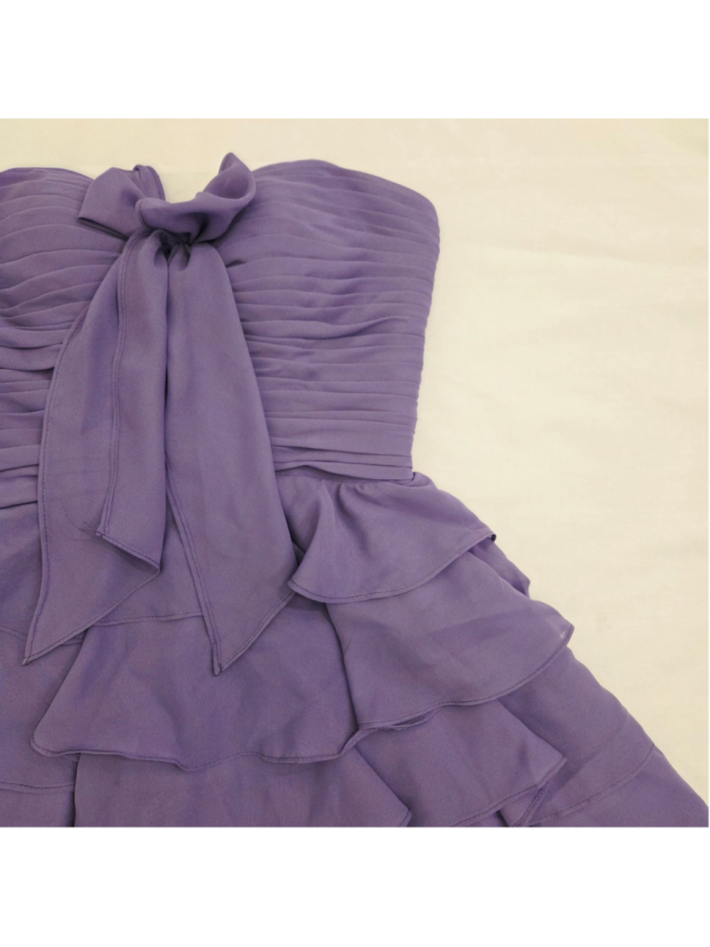 Women's Weinaze Strapless Ruffled Mini Dress in Purple size 2 - Picture 3 of 5